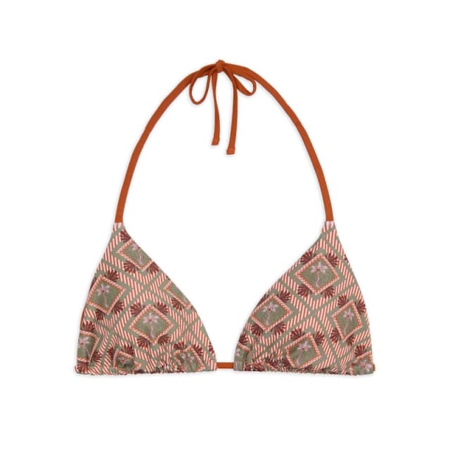 Chelsea Peers Womens Triangle Bikinis Palm Print female 8 (XS)
