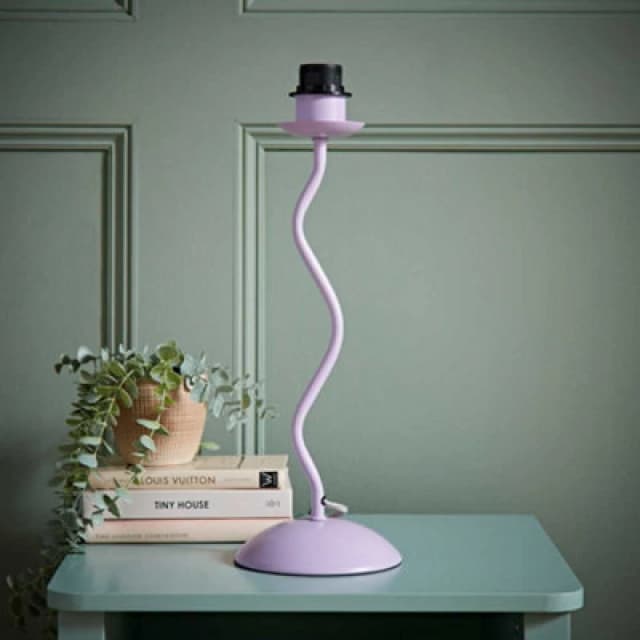 ValueLights ValueLights Wiggle Pale Purple Metal Table Lamp Base Purple One Size Unisex 5016529272779