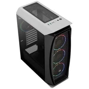 Aerocool Aero One Eclipse ARGB Mid-Tower Case - White Tempered Glass