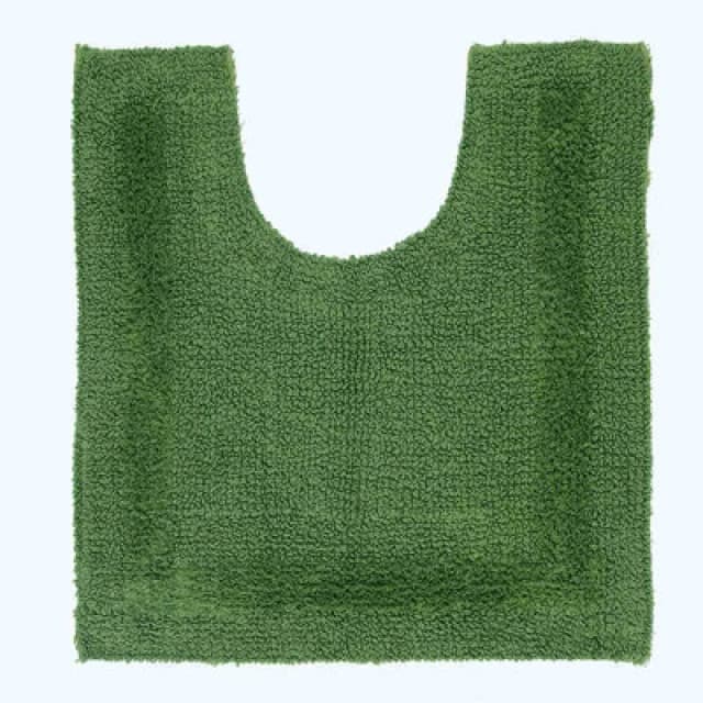 Homescapes Luxury Reversible Cotton Pedestal Mat - Fern Green