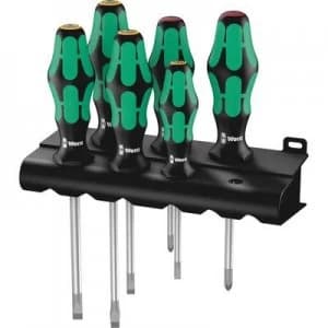 Wera 334/6 Workshop Screwdriver set 6 Piece Slot, Phillips