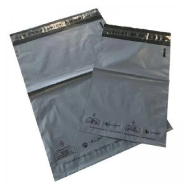 Hazel4D Pilot Grey/Black Opaque Polythene Mailing Bags With Self-Adhesive Strip on Lip 710mm x 584mm + 40mm Lip (Pack 200) - PMS710G PMS710G