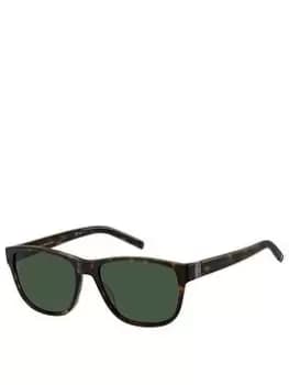 Tommy Hilfiger Rectangular Frame Acetate Sunglasses - Green, Men