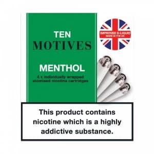 Ten Motives Menthol eCigarette Refills 16mg 5 pack