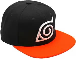 Naruto Shippuden - Konoha Snapback Cap - Black & Orange