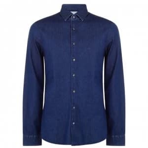 Calvin Klein Slim Denim Shirt - Navy 400