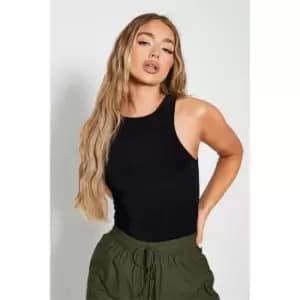 I Saw It First Racer Neck Slinky Bodysuit 2 Pack - Black