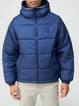 Adidas Padded Hooded Coat - Navy
