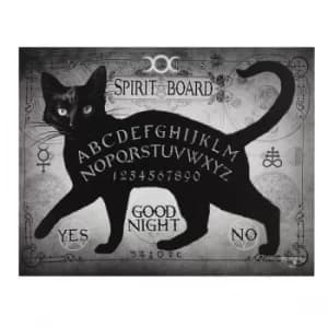 Alchemy Black Cat Spirit Board Canvas Plaque