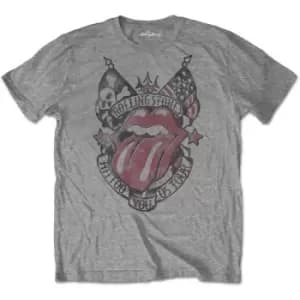 The Rolling Stones - Tattoo You US Tour Unisex Large T-Shirt - Grey