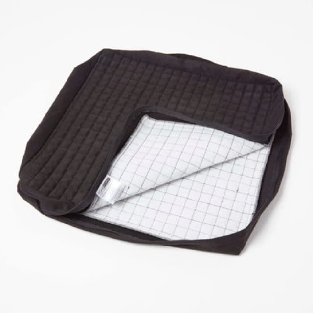 Homescapes Quilted Polyester Armchair Booster Cushion Cover Black