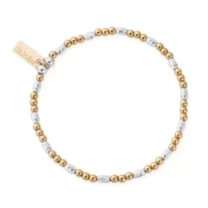 ChloBo Gold Plated & Silver Dainty Sparkle Bracelet