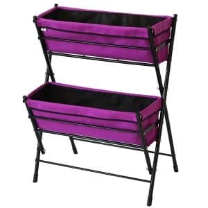VegTrug 2 Tier Poppy Raised Planter - Purple