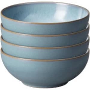 Denby Azure Haze 4 Piece Coupe Cereal Bowl Set