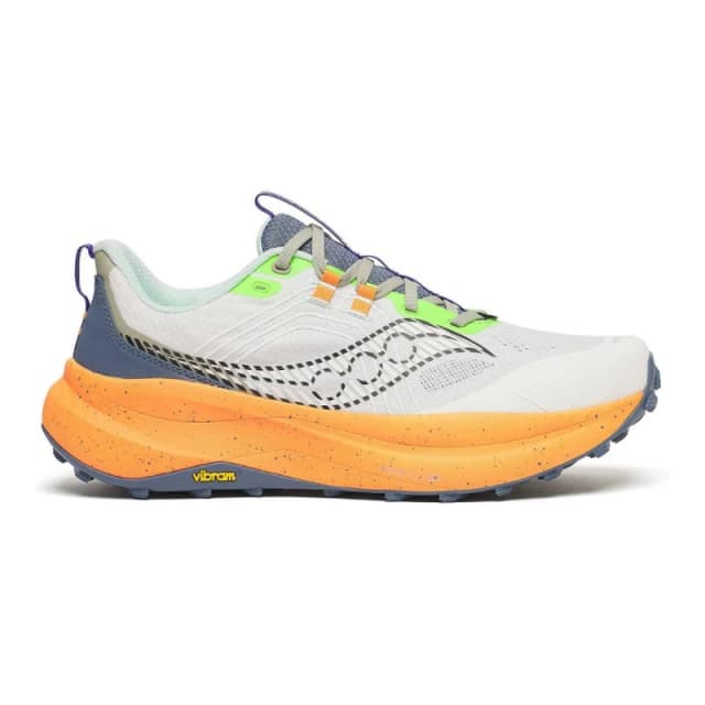 Saucony Xodus Ultra 4 Shoes White Orange SS26, Size 41 - EUR