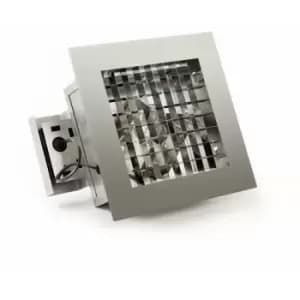 Konstsmide Recessed Outdoor Contemporary Square Ceiling Light Stainless Steel, IP23