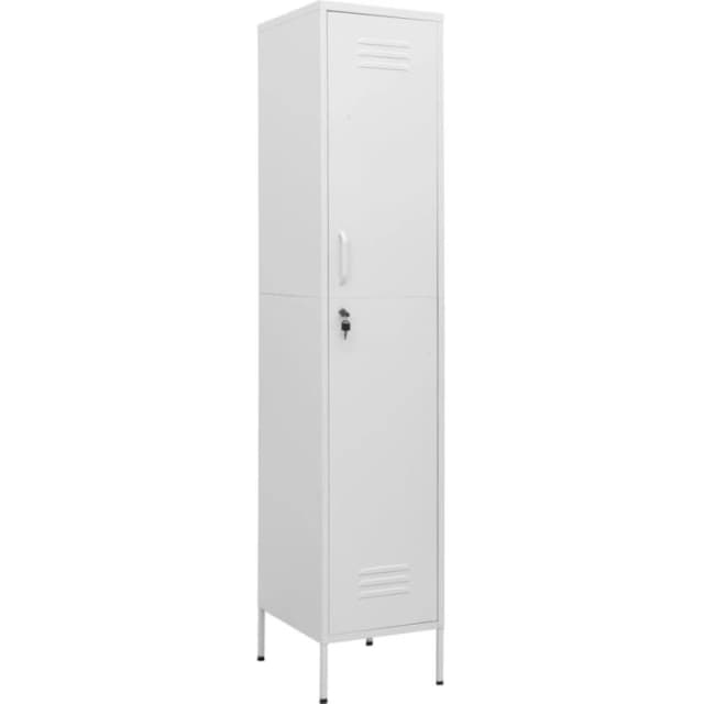 VIDAXL Locker Cabinet White 35x46x180cm Steel Vidaxl 8720286565728