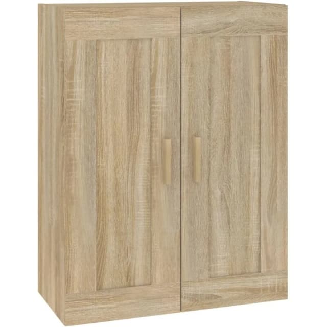 Vidaxl Wall Cabinet Sonoma Oak 69.5X32.5X90 Cm Engineered Wood, Brown 812297