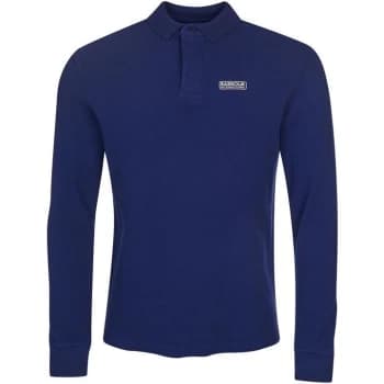 Barbour International Honeycomb Pique L/S Polo - Regal Blue BL46