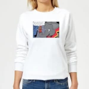 Dumbo Rich and Famous Womens Sweatshirt - White