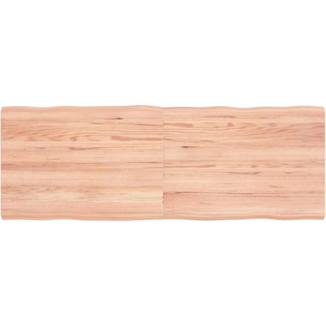VIDAXL Vidaxl - Table Top Light Brown 140x50x(2-4)cm Treated Solid Wood Live Edge 8720845816858