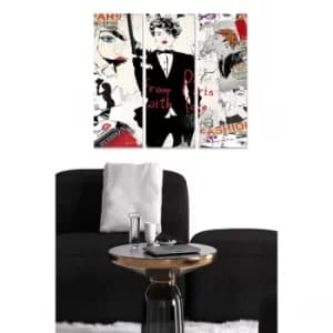 MDF9791419 Multicolor Decorative MDF Painting (3 Pieces)