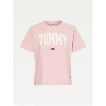 Tommy Jeans Collegiate T Shirt - BROADWAY Pink