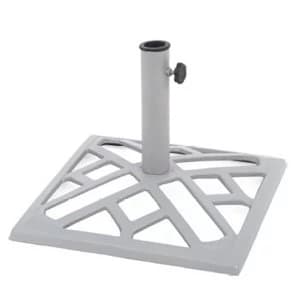 Charles Bentley 9KG Metal Square Parasol Base - Silver