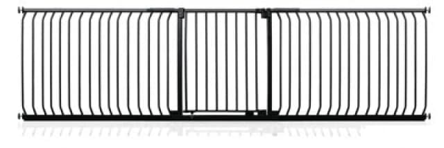 Safetots Elite Pressure Safety Gate, 271Cm - 280Cm, Matt Black, Pressure Fit Stair Gate