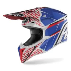 Airoh Wraap Idol Motocross Helmet, red-blue, Size 2XL, red-blue, Size 2XL