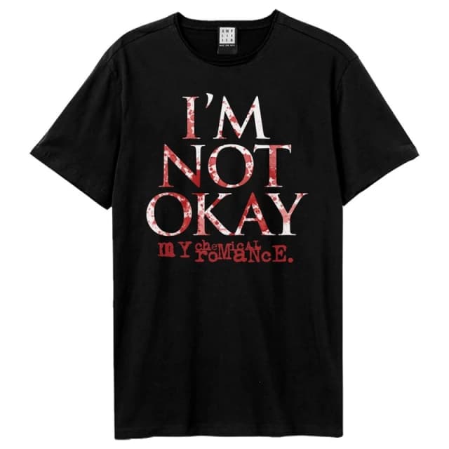 Amplified Amplified Men I'm Not Okay My Chemical Romance T-Shirt in Black Size: X-Small Black XS Male 5063852060337