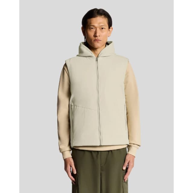Lyle and Scott Quilted Shell Gilet Brown male XL