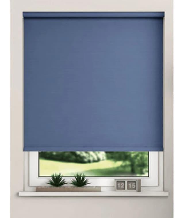 Thermal Blackout Roller Blinds 175Cm Drop X Width 50Cm Navy