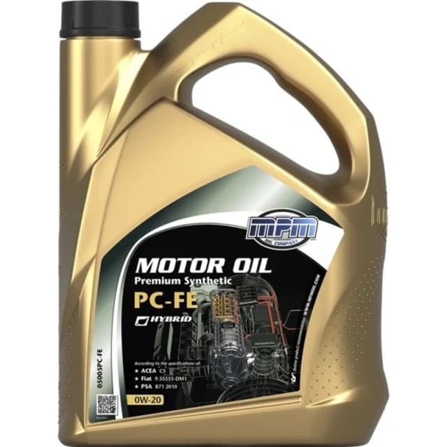 MPM 05005PC-FE Engine oil Motor Oil 0W-20 Premium Synthetic PC-FE Capacity: 5l Engine Oil (1862)