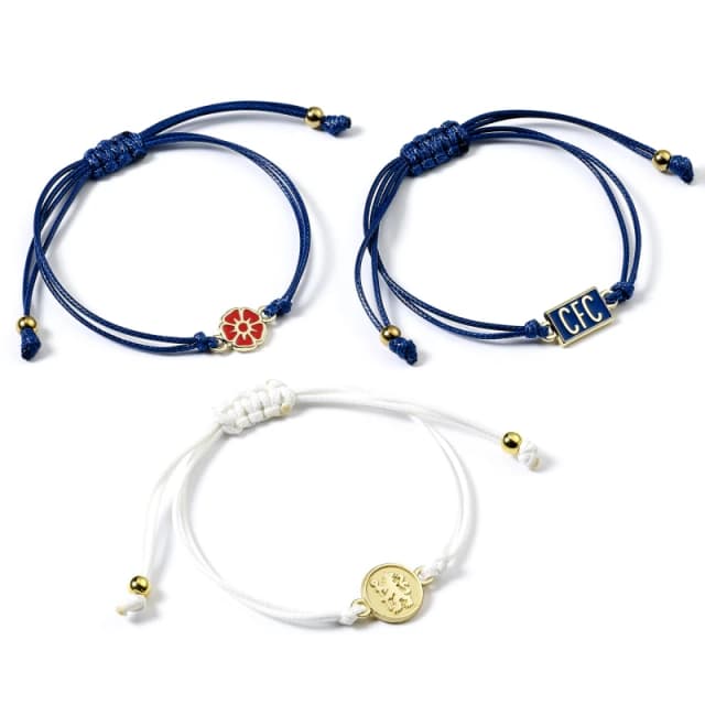 The Carat Shop Chelsea Football Club Friendship Bracelet Set of 3