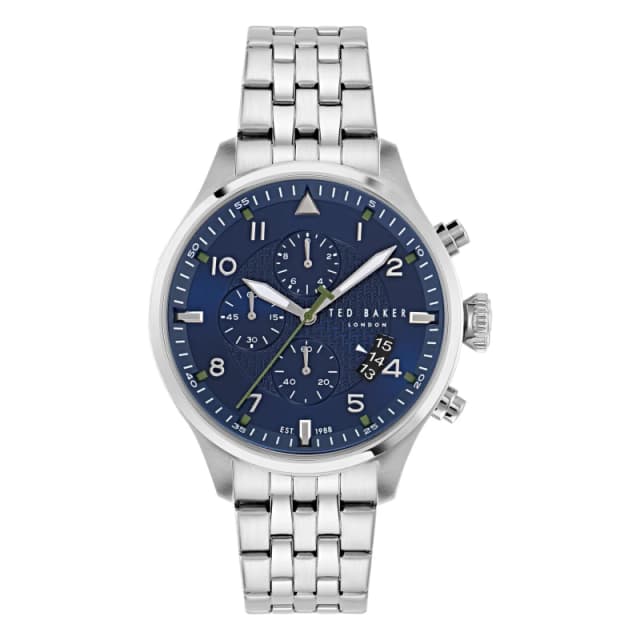 Ted Baker Mens Fulmaar Quartz Analogue Quartz Watch Blue/Silver male One Size