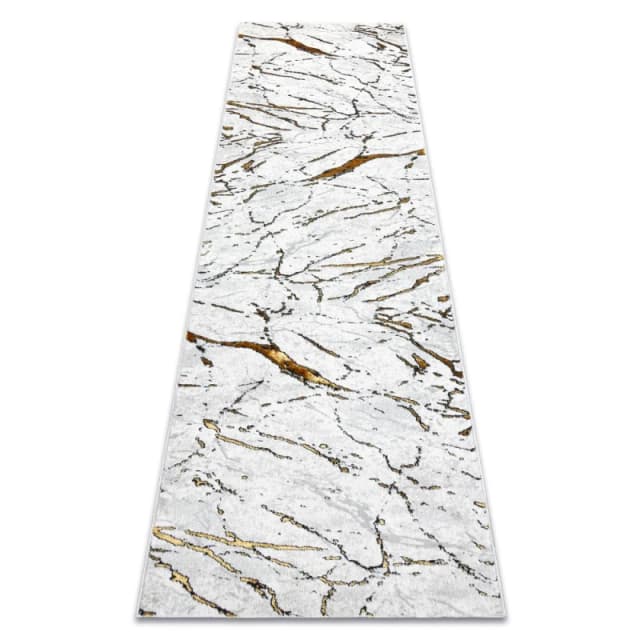 RugsX Carpet, Runner Allure 1963 Marble - Structural, Stylish, Glamour White / Gold 80X200 Cm