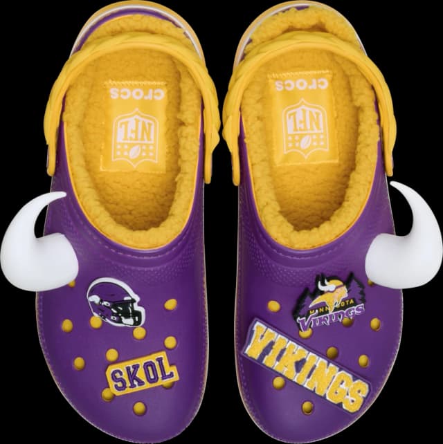 Crocs Unisex NFL Minnesota Vikings Classic Lined Clogs Multi W4/M3
