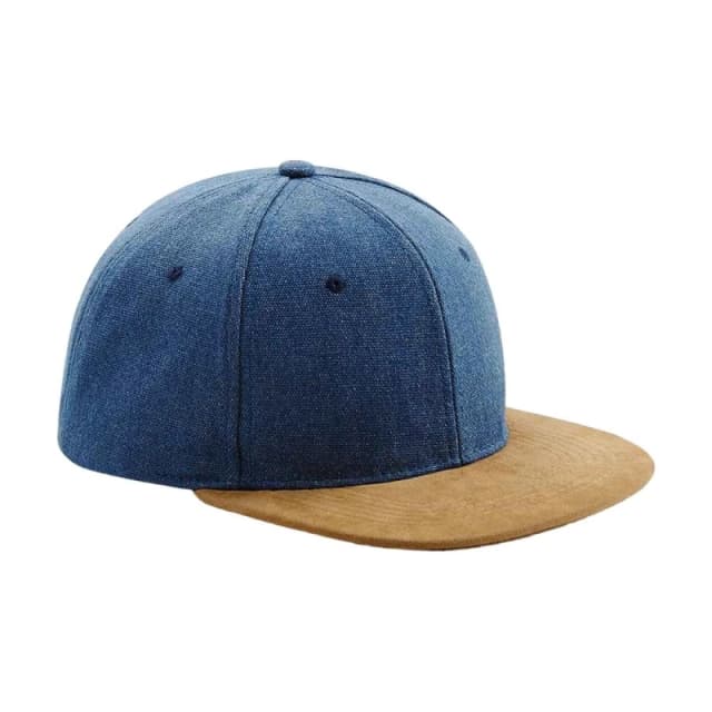 Beechfield Womens Faux Suede Baseball Cap in Blue Blue Female One Size