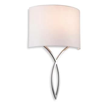 Firstlight - Conrad - 1 Light Indoor Wall Light Chrome, Cream Shade, E27