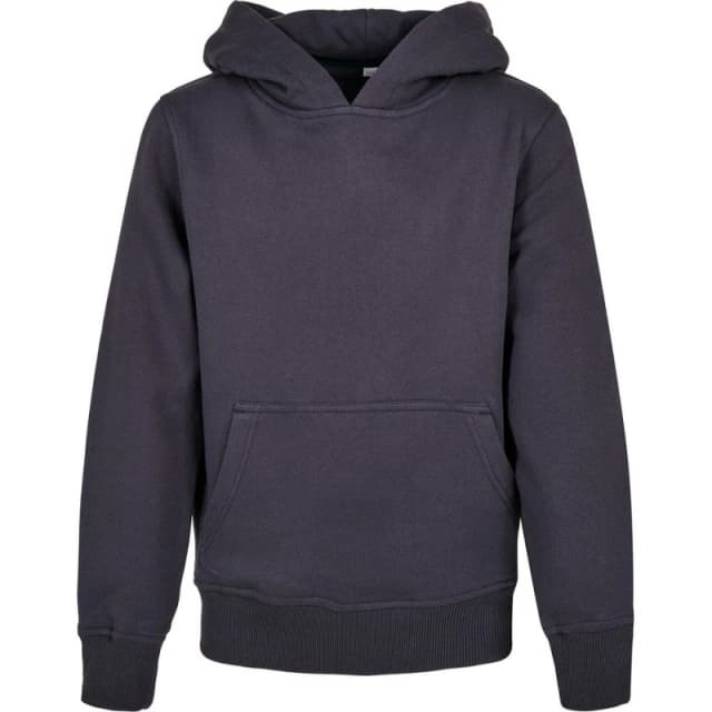 Build Your Brand Basic Hoodie in Navy Size: 11-12 Years Navy Unisex 11-12 Years