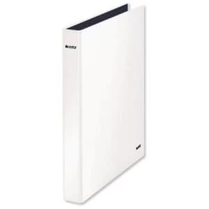 Leitz WOW A4 Ring Binder 2 D-Ring Size 25mm for 250 Sheets Maxi White Pack of 10