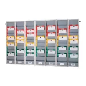 Tableau d'organisation H1282xl1700xP78mm 5 rangees profil mural compris EICHNER