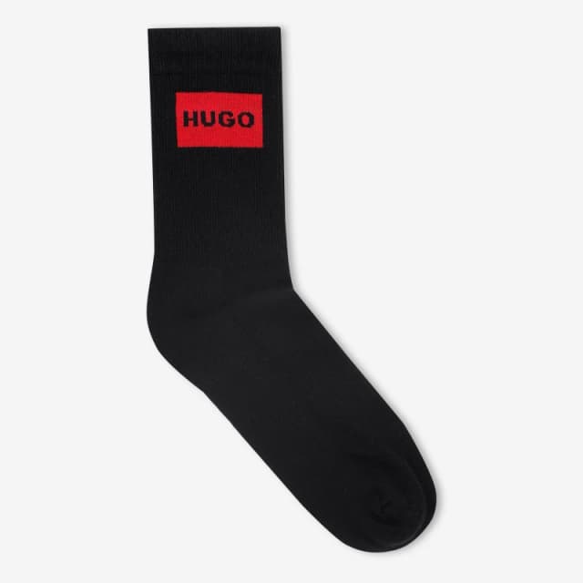 HUGO 2 Pack Box Logo Socks Black/Red One Size