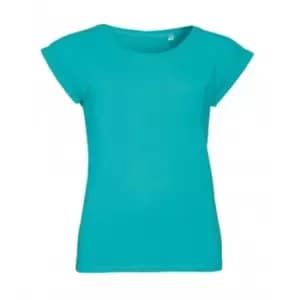 SOLS Womens/Ladies Melba Plain Short Sleeve T-Shirt (L) (Caribbean Blue)