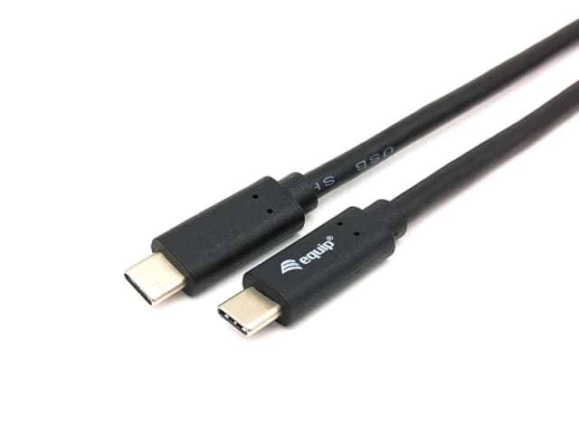 Equip USB 3.2 Gen 1 C to C cable. 0.5m. PD 60W. 5Gbps. Black