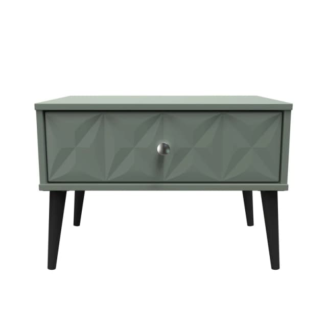 Toledo 1 Drawer Wide Side Table In Reed Green (Ready Assembled)