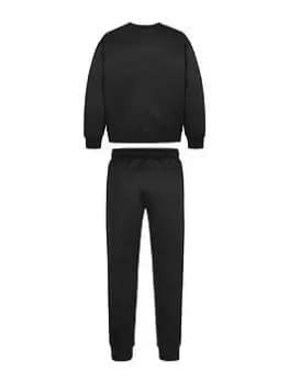 Calvin Klein Jeans Boys Sweatshirt Tape Jog Set - Black