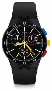 Swatch Chrono Plastic Mens Black-one SUSB416 Watch