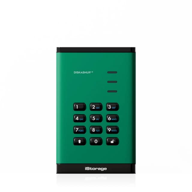 iStorage iStorage diskAshur3 HDD 256-bit 4TB - Green IS-DA3-256-4000-GN